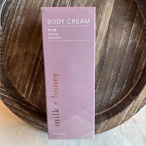 Milk + Honey Lavender Eucalyptus Body Cream • Hydrating Moisturizer • 8 oz